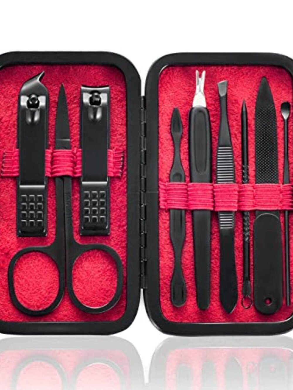 New - Manicure Set 9 in 1 Stainless Steel, Nail Clippers Scissors Pedicure Tools